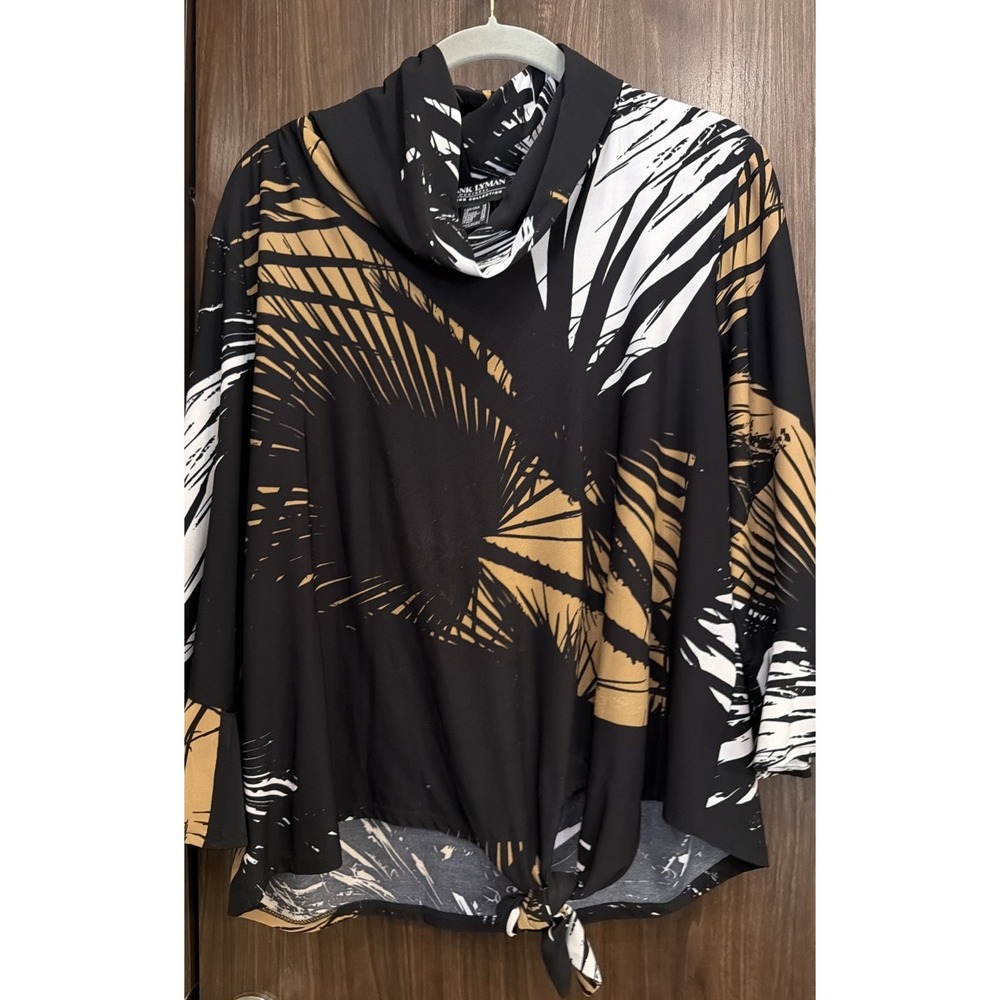 Frank Lyman Abstract Palm Leaves Bell Sleeves Whimsigoth Boho Chic ResortWear 16